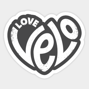 Love Velo, Love Cycling - White Sticker